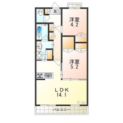 アージュ・デュオ本山の物件間取画像